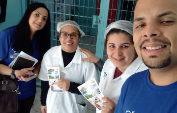 Visita aos trabalhadores das escolas estaduais de Ferraz de Vasconcelos da empresa WF