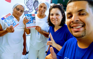 Trabalho de base nas escolas estaduais dos municípios de Arujá e Santa Isabel, falamos com as trabalhadoras da empresa GEF