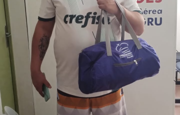 Sócio Rapfael Bezerra Freitas da empresa Skychefs retirou seu kit natalidade