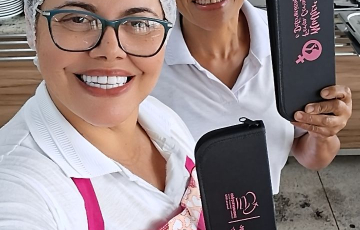 Entrega de brinde Delicias Urbanas 