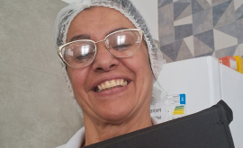 Entrega de brinde Delicias Urbanas 